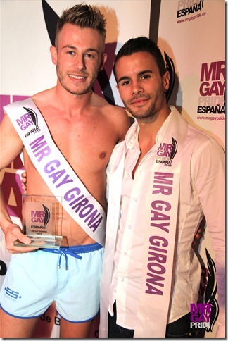 Josep junto a Xavi García, Mr. Gay Girona 2011